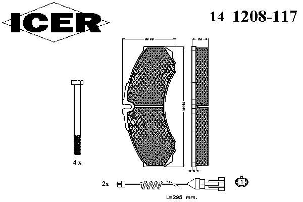 141208117 Icer pastillas de freno traseras