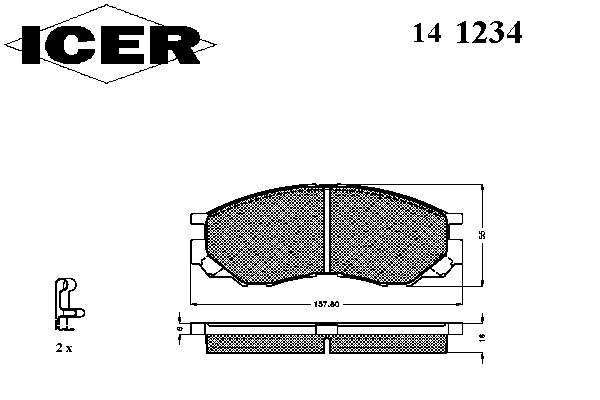 141234 Icer pastillas de freno delanteras