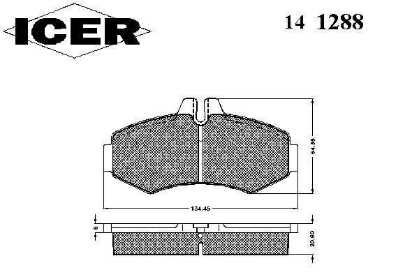 Pastillas de freno 141288 Icer