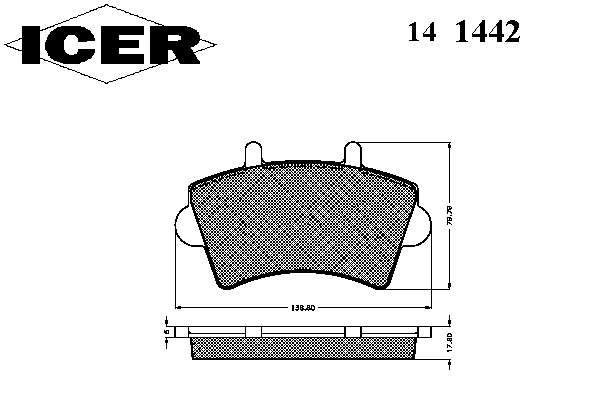 141442 Icer pastillas de freno delanteras