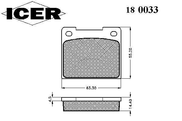 180033 Icer pastillas de freno traseras