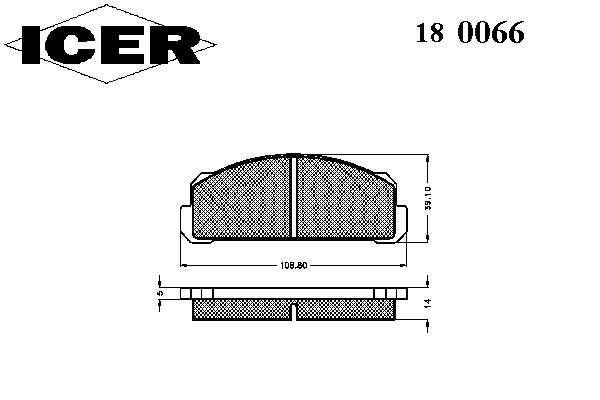 Pastillas de freno delanteras 180066 Icer