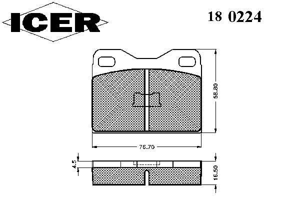 Pastillas de freno delanteras 180224 Icer