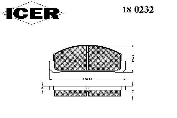 Pastillas de freno delanteras 180232 Icer