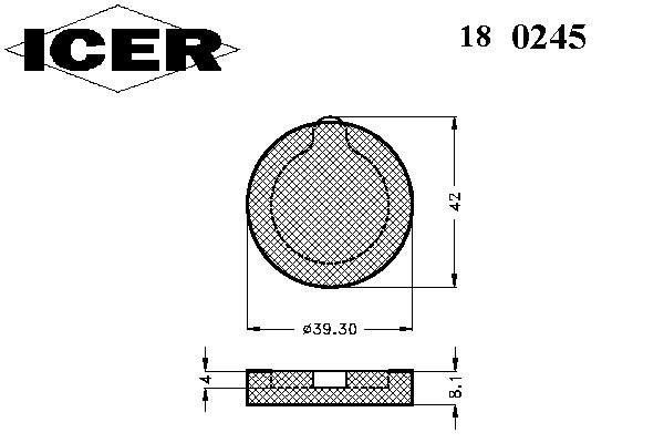 Pastillas de freno traseras 180245 Icer