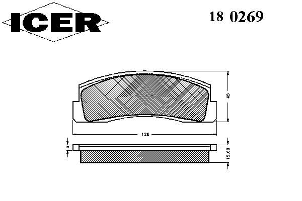 180269 Icer pastillas de freno delanteras