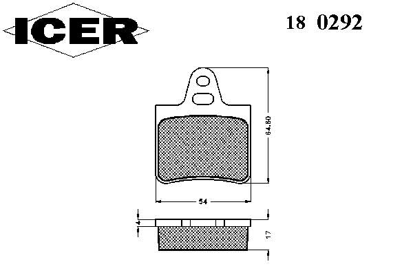 180292 Icer pastillas de freno traseras