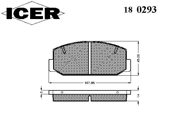 Pastillas de freno delanteras 180293 Icer