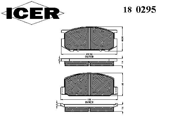180295 Icer Pastillas delanteras