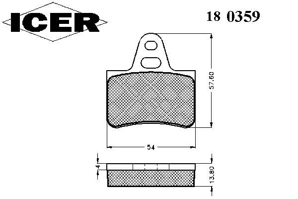 Pastillas de freno traseras 180359 Icer