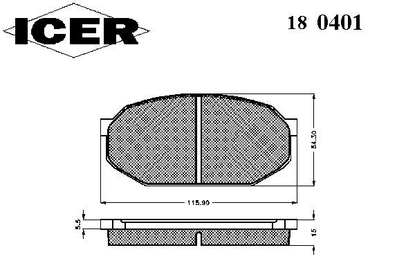 Pastillas de freno delanteras 180401 Icer