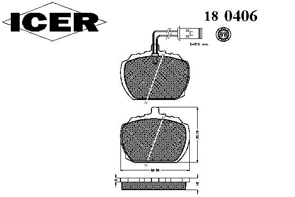 1605999 Atlas Copco pastillas de freno delanteras