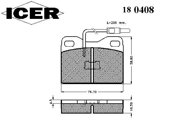 Pastillas de freno delanteras 180408 Icer