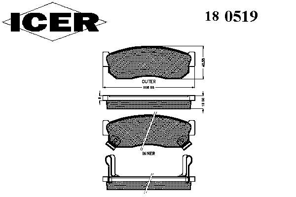 Juego de pastillas de freno Nissan Sunny II (N13)