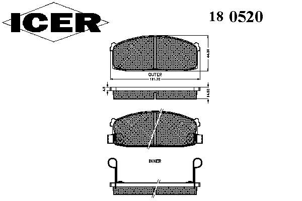 Pastillas de freno delanteras 180520 Icer