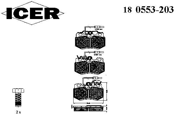 180553-203 Icer pastillas de freno delanteras