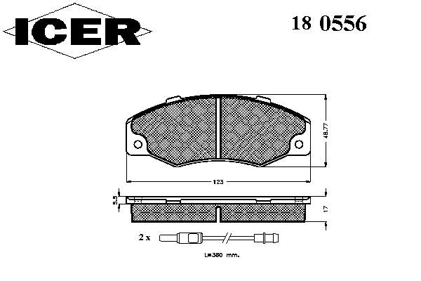 Comprar 180556 Icer Pastillas delanteras de freno
