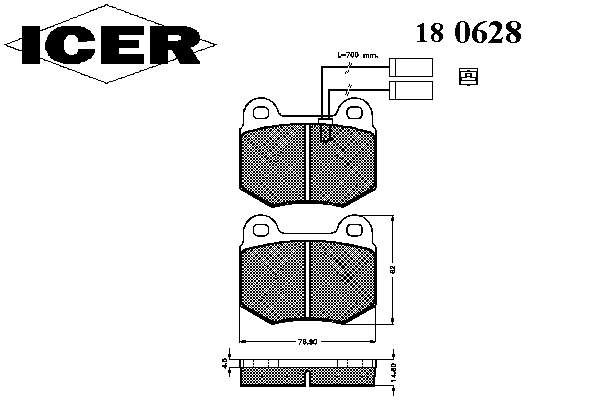 Pastillas de freno delanteras 180628 Icer