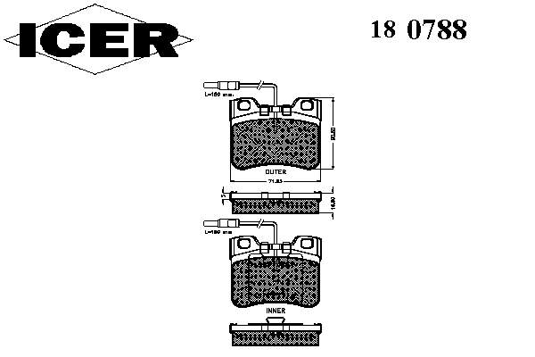 Pastillas freno delanteras Icer 180788 precio, desde 18,39 EUR