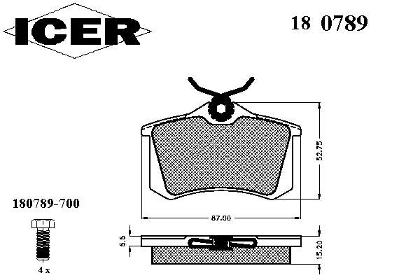Pastillas traseras de freno Icer 180789 precio, desde 15,27 EUR