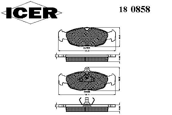 Pastillas freno delanteras Icer 180858 precio, desde 18,68 EUR