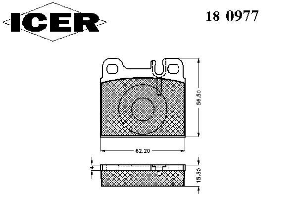 Pastillas de freno traseras 180977 Icer
