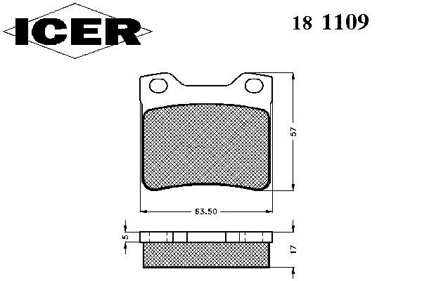 181109 Icer pastillas de freno traseras