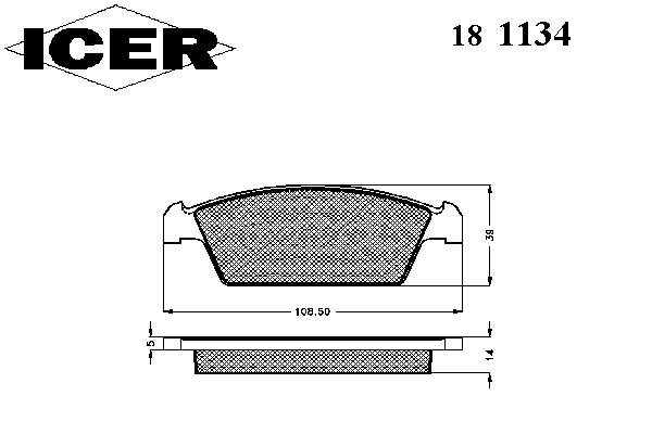 181134 Icer pastillas de freno delanteras