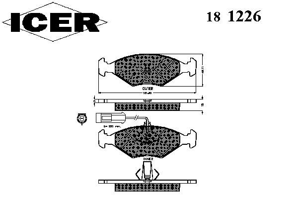 181226 Icer pastillas de freno delanteras