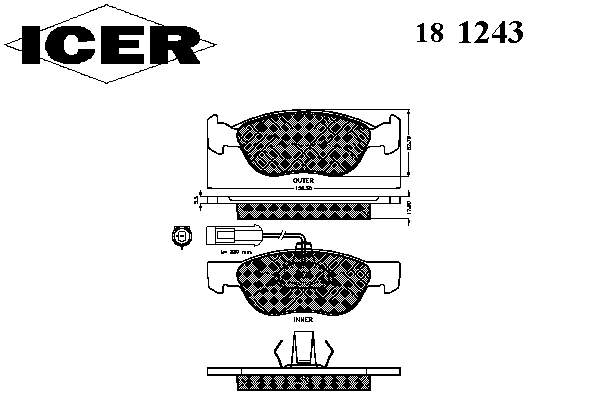 181243 Icer pastillas de freno delanteras