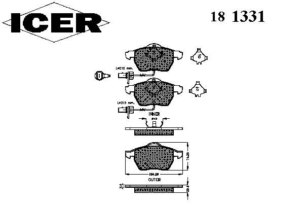 Comprar 181331 Icer Pastillas delanteras de freno