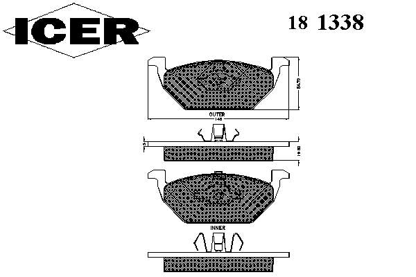 181338 Icer Pastillas delanteras