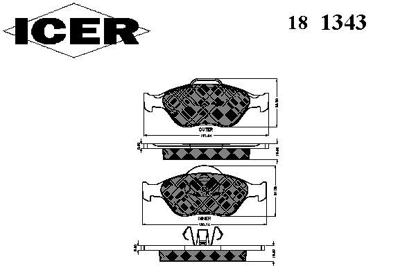 Pastillas freno delanteras Icer 181343 precio, desde 24,11 EUR