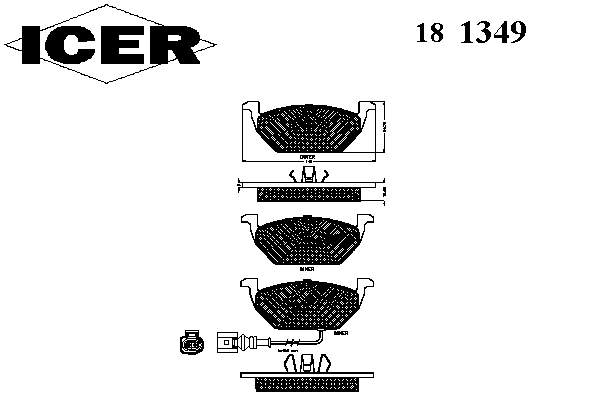 Pastillas de freno delanteras Icer 181349