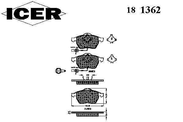 Pastillas freno delanteras Icer 181362 precio, desde 42,88 EUR