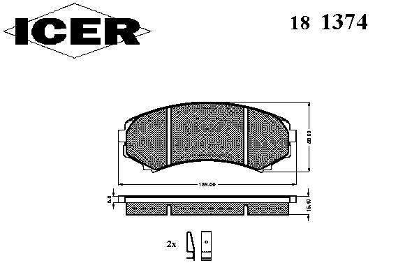 Comprar 181374 Icer Pastillas delanteras de freno