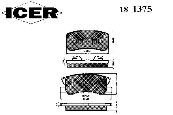 Comprar 181375 Icer Pastillas de freno traseras