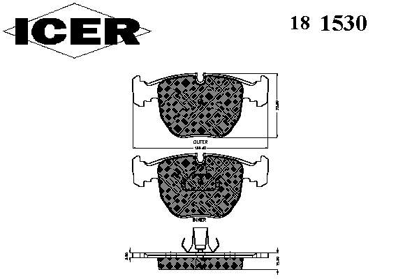 Pastillas de freno 181530 Icer