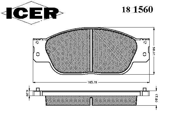 181560 Icer pastillas de freno delanteras
