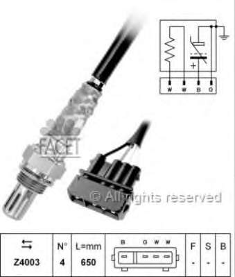 107033 Facet sonda lambda sensor de oxigeno para catalizador