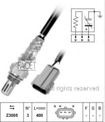 107055 Facet sonda lambda sensor de oxigeno para catalizador