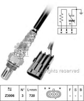 Sonda Lambda Sensor De Oxigeno Para Catalizador 107058 Facet