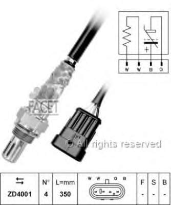 107075 Facet sonda lambda sensor de oxigeno para catalizador