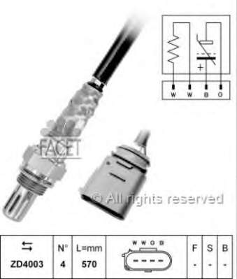 107090 Facet sonda lambda sensor de oxigeno post catalizador