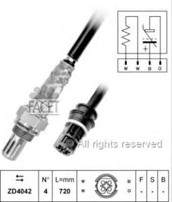 107100 Facet sonda lambda sensor de oxigeno para catalizador