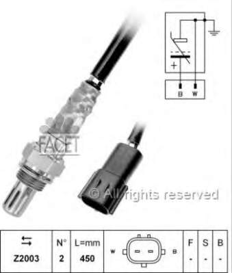 107134 Facet sonda lambda sensor de oxigeno para catalizador