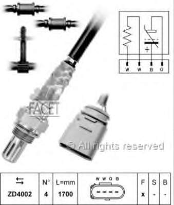 107165 Facet sonda lambda sensor de oxigeno post catalizador