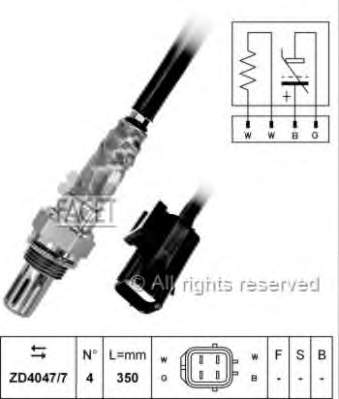 Sonda Lambda Sensor De Oxigeno Para Catalizador 107196 Facet