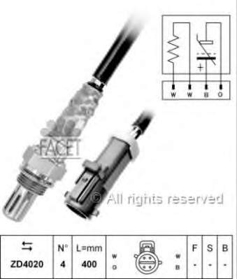 107257 Facet sonda lambda sensor de oxigeno para catalizador