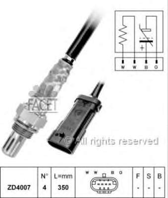 107280 Facet sonda lambda sensor de oxigeno para catalizador